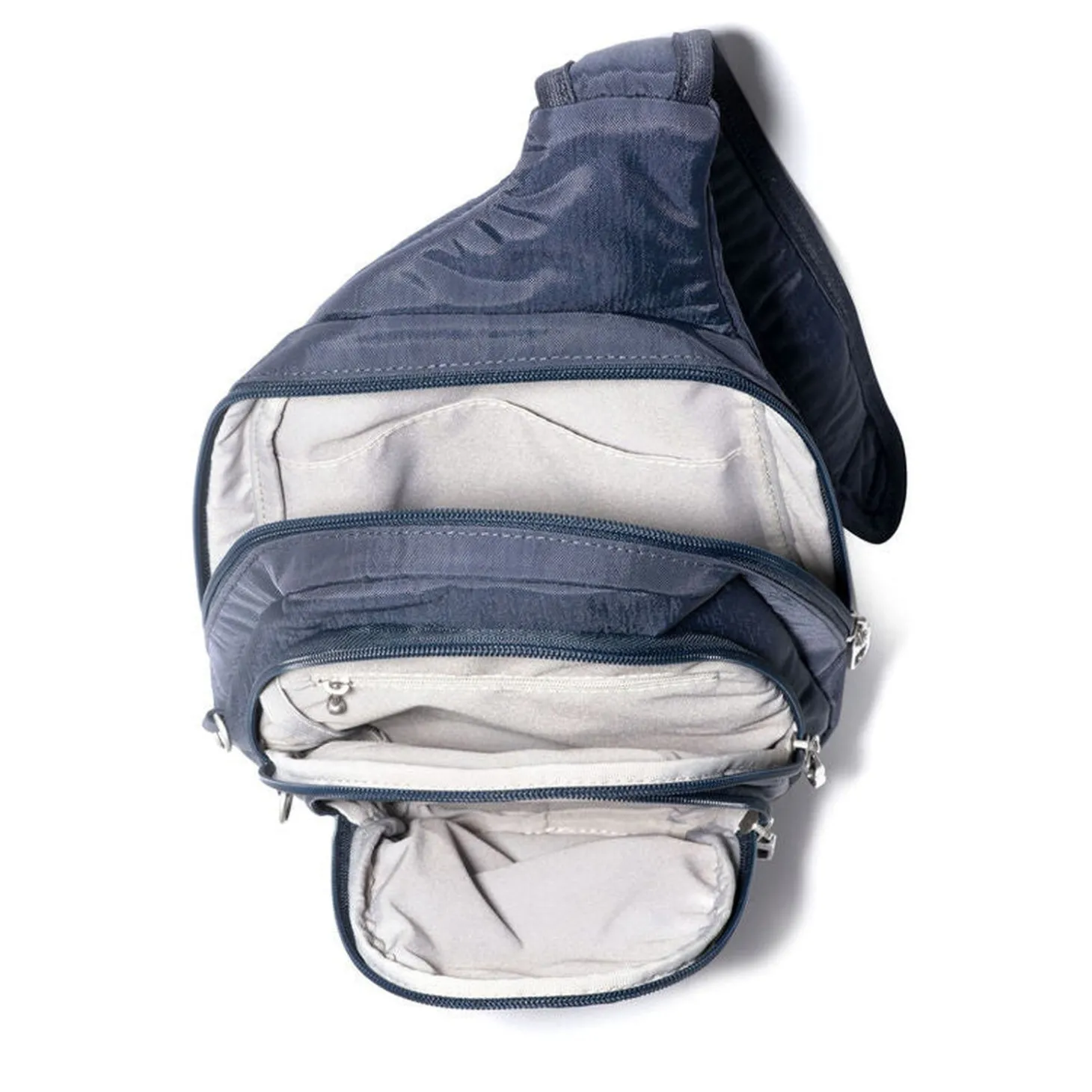 Baggallini Securtex Anti-Theft Triple Zip Sling