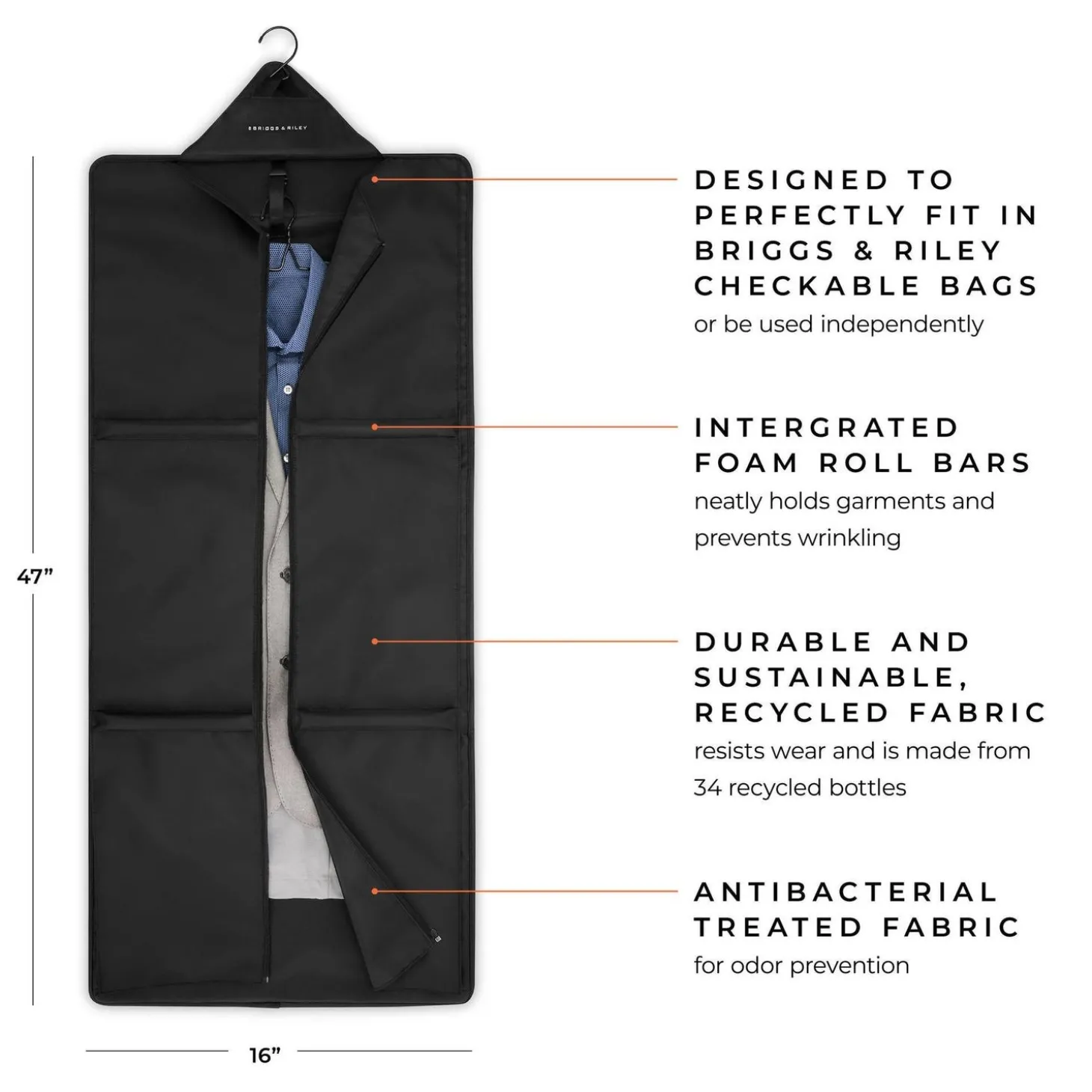 Briggs & Riley Check In Garment Sleeve