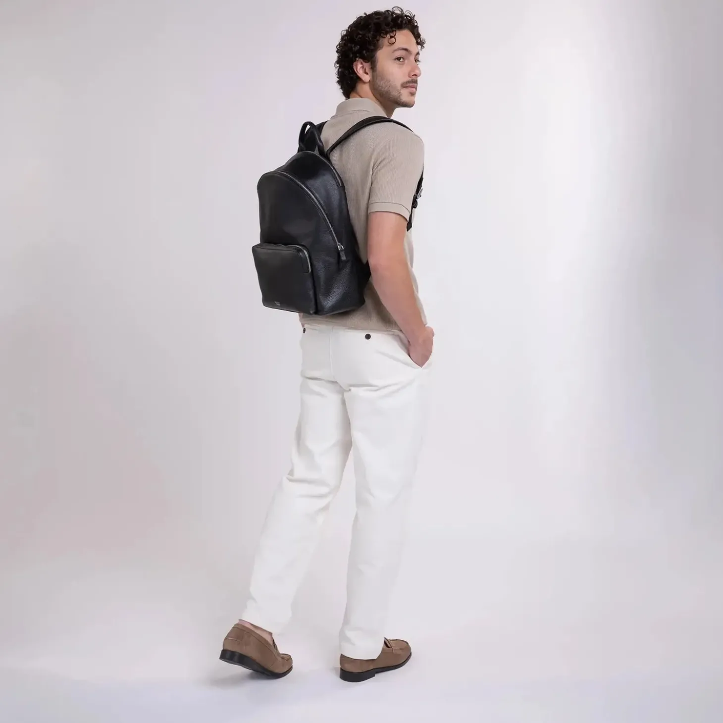 Delsey Leather Collection Backpack