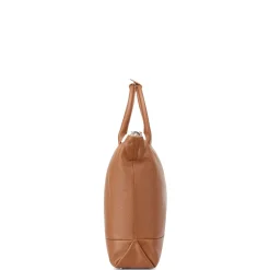 Delsey Leather Collection Zippered Tote Bag