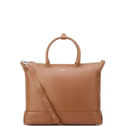 Delsey Leather Collection Zippered Tote Bag