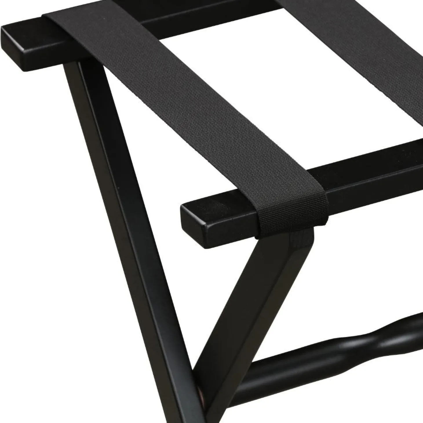 Gatehouse Furniture Luggage Rack - Straight Wood Leg with 4 Nylon Straps