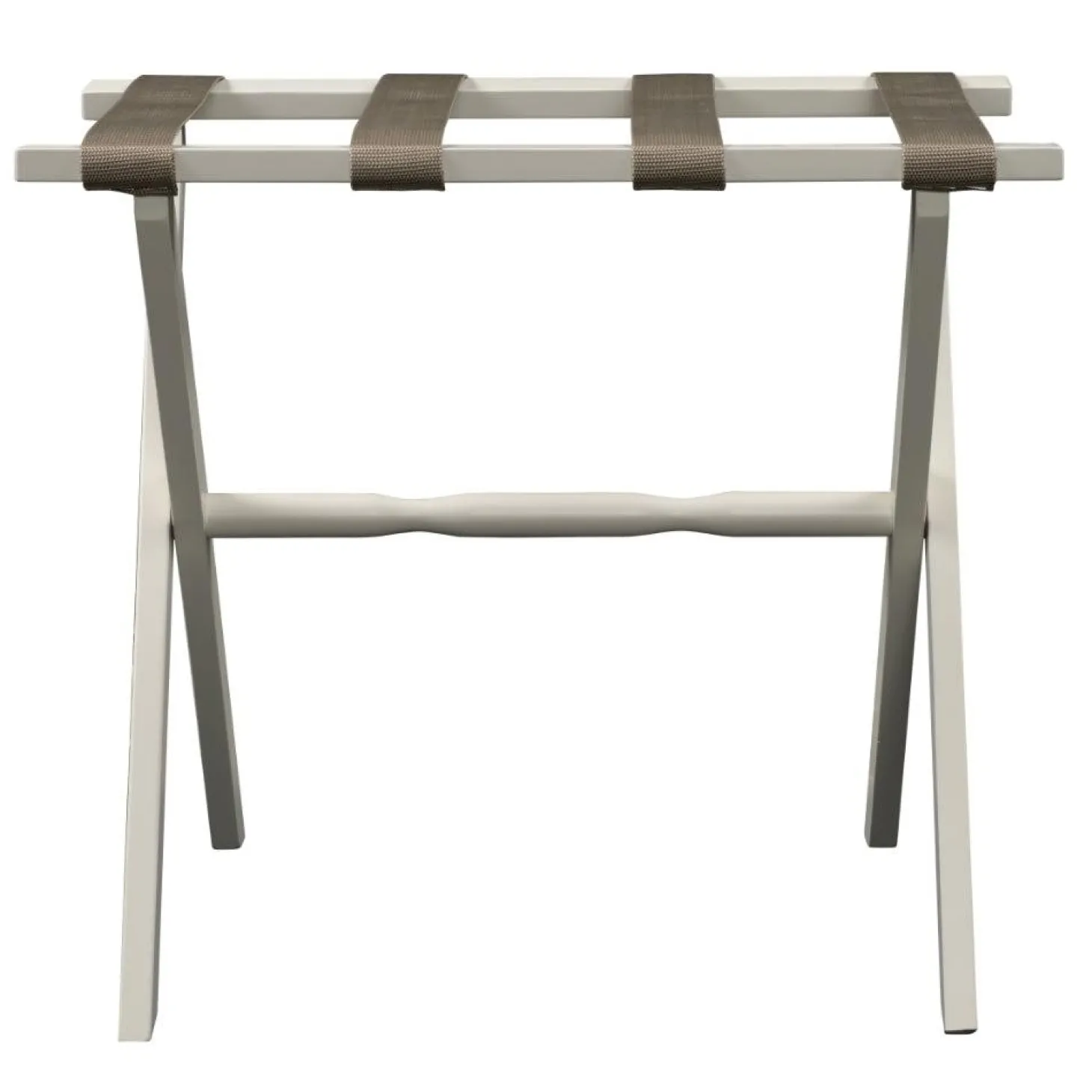 Gatehouse Furniture Luggage Rack - Straight Wood Leg with 4 Nylon Straps