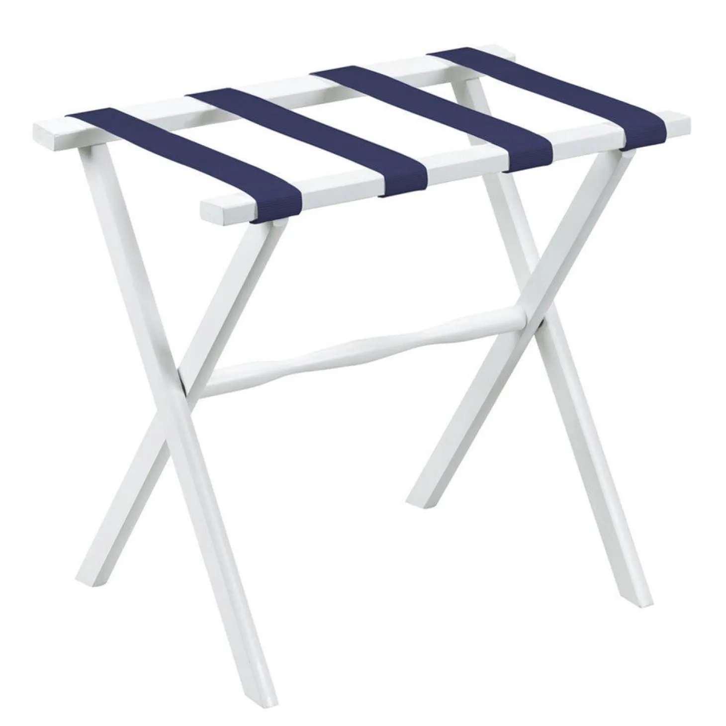 Gatehouse Furniture Luggage Rack - Straight Wood Leg with 4 Nylon Straps