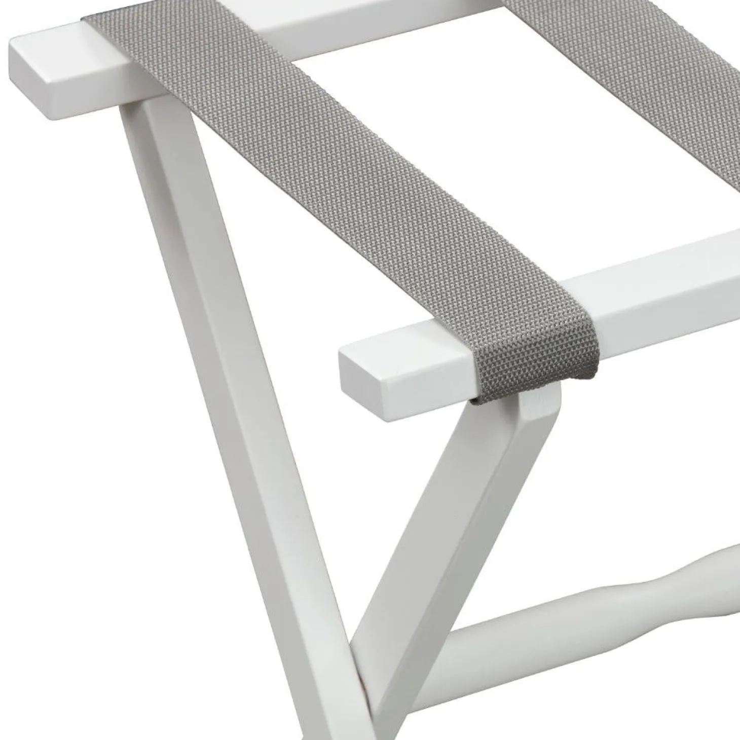 Gatehouse Furniture Luggage Rack - Straight Wood Leg with 4 Nylon Straps