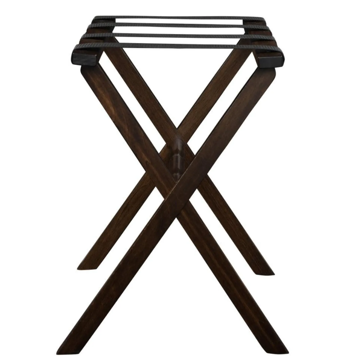 Gatehouse Furniture Luggage Rack - Straight Wood Leg with 4 Nylon Straps