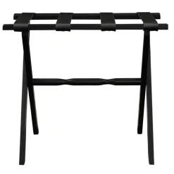 Gatehouse Furniture Luggage Rack - Straight Wood Leg with 4 Nylon Straps