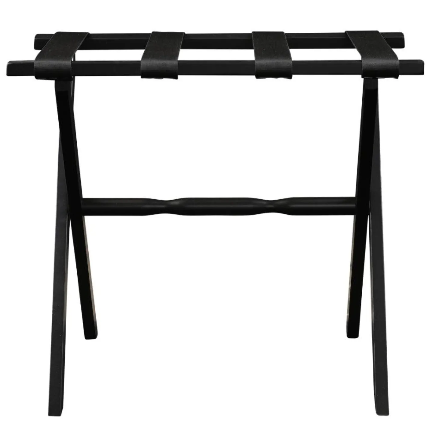 Gatehouse Furniture Luggage Rack - Straight Wood Leg with 4 Nylon Straps