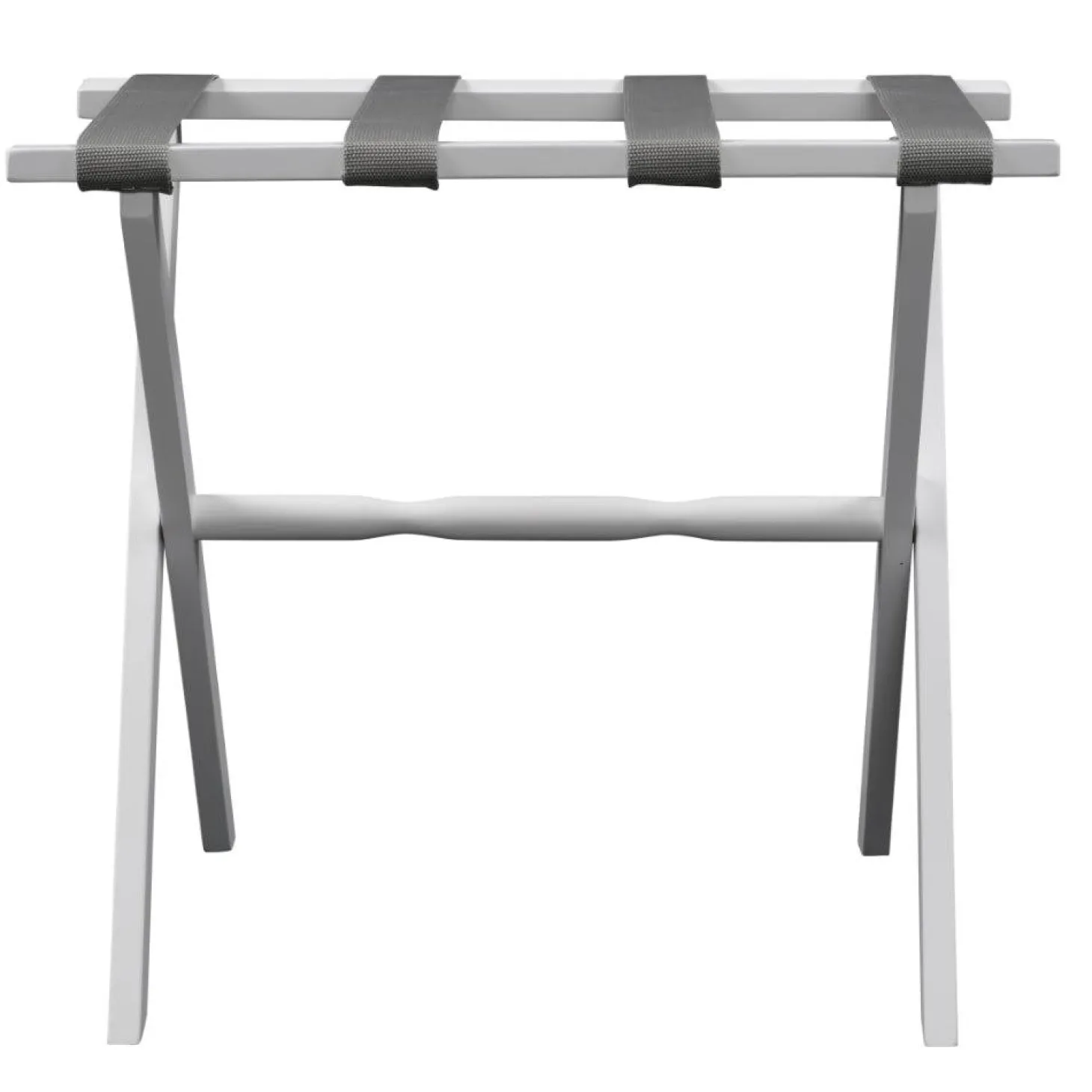 Gatehouse Furniture Luggage Rack - Straight Wood Leg with 4 Nylon Straps
