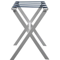 Gatehouse Furniture Luggage Rack - Straight Wood Leg with 4 Nylon Straps