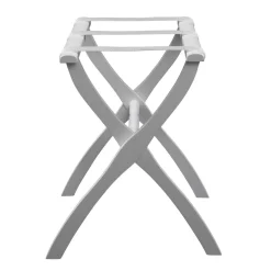 Gatehouse Furniture Luggage Rack - Contour Wood Leg with 3 Nylon Straps