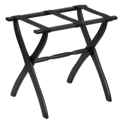 Gatehouse Furniture Luggage Rack - Contour Wood Leg with 3 Nylon Straps