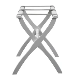 Gatehouse Furniture Luggage Rack - Contour Wood Leg with 3 Nylon Straps
