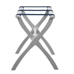 Gatehouse Furniture Luggage Rack - Contour Wood Leg with 3 Nylon Straps