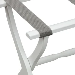 Gatehouse Furniture Luggage Rack - Contour Wood Leg with 3 Nylon Straps
