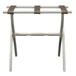 Gatehouse Furniture Luggage Rack - Contour Wood Leg with 3 Nylon Straps