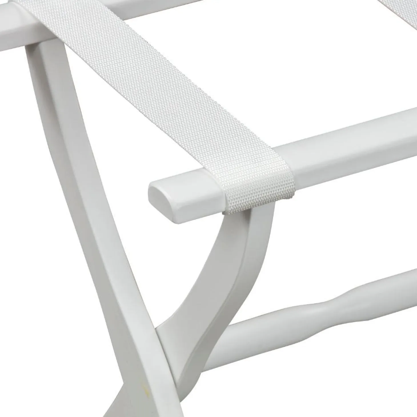 Gatehouse Furniture Luggage Rack - Contour Wood Leg with 3 Nylon Straps