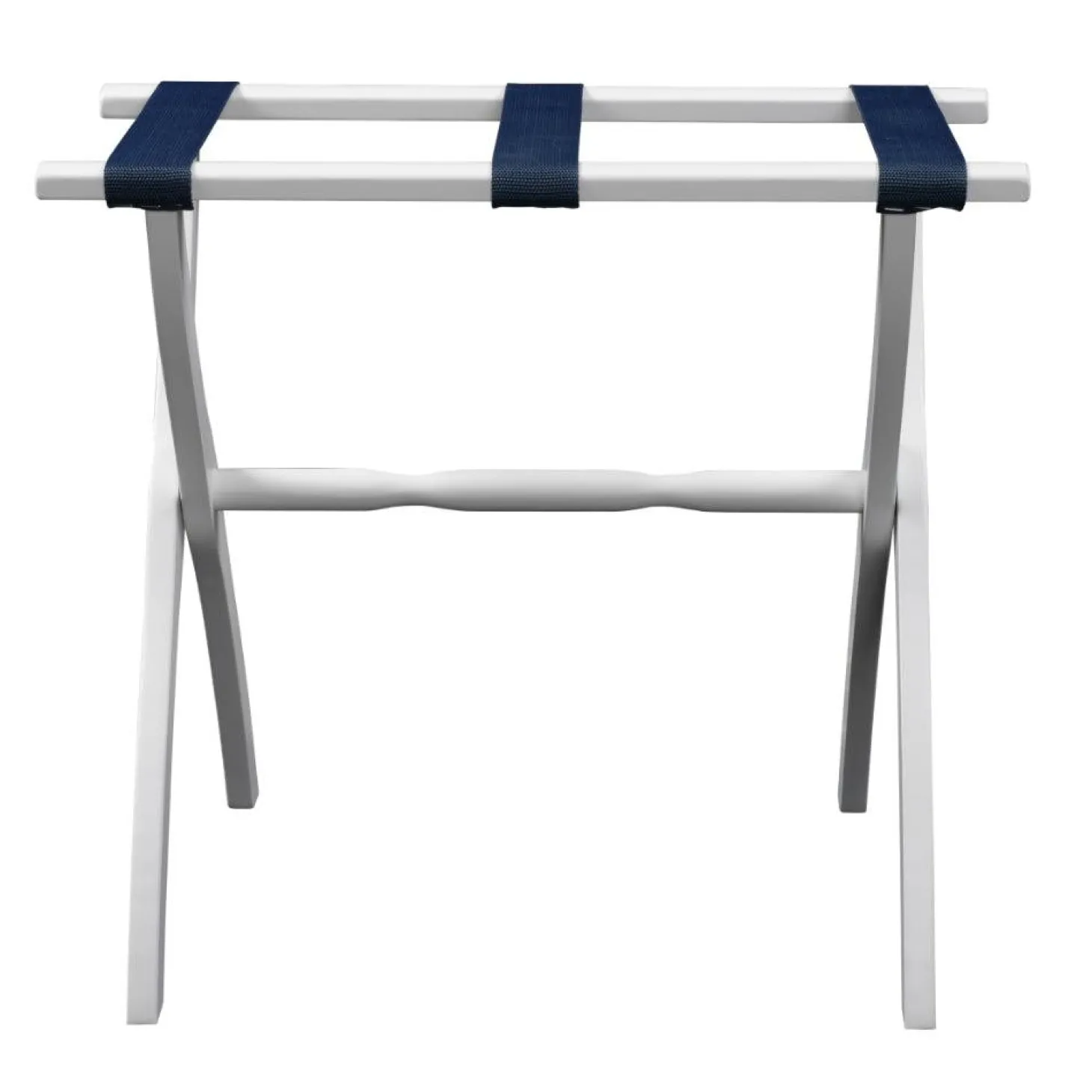 Gatehouse Furniture Luggage Rack - Contour Wood Leg with 3 Nylon Straps