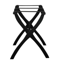 Gatehouse Furniture Luggage Rack - Contour Wood Leg with 3 Nylon Straps