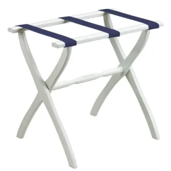 Gatehouse Furniture Luggage Rack - Contour Wood Leg with 3 Nylon Straps