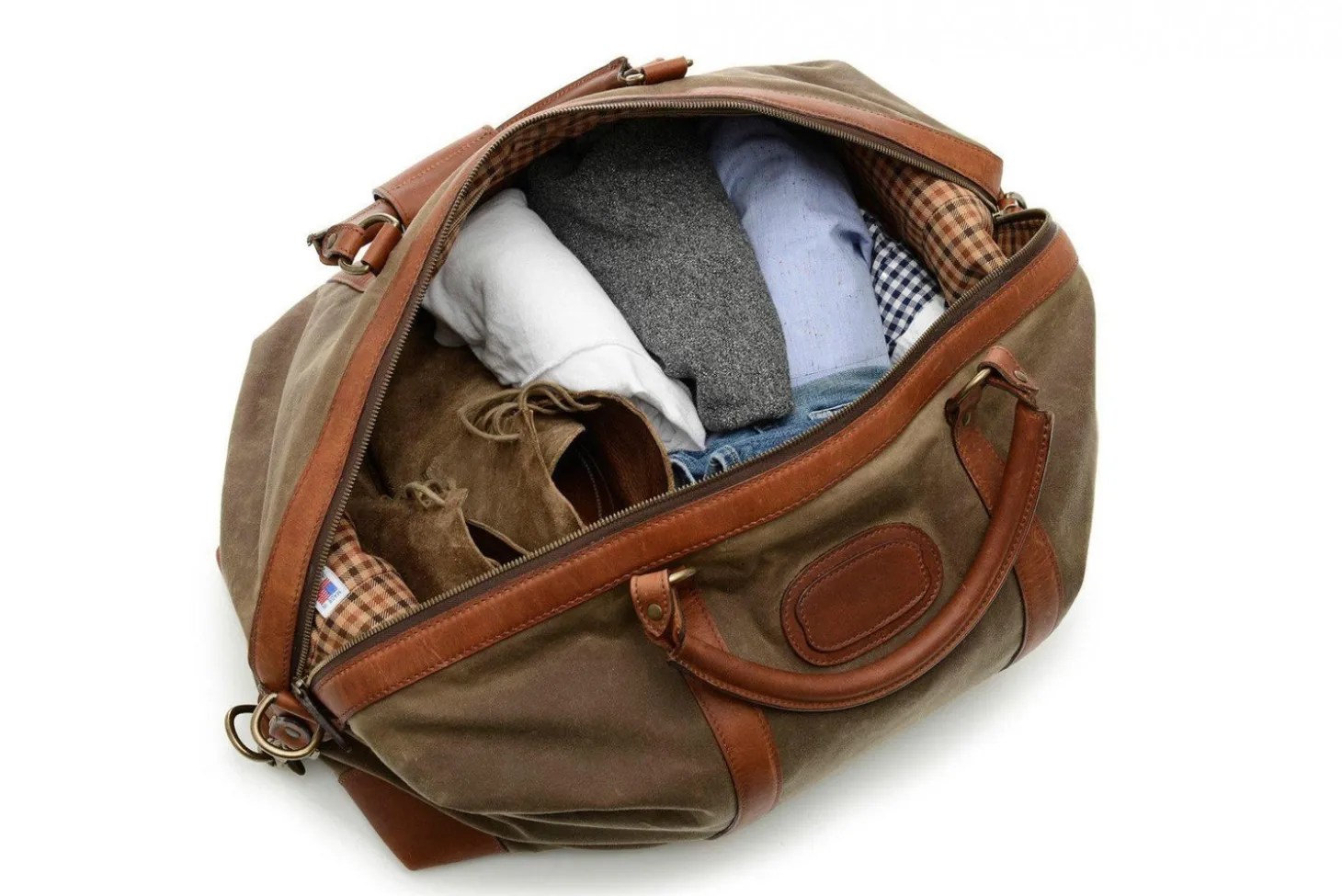 Korchmar Lux Twain 22" Waxed Canvas Weekender