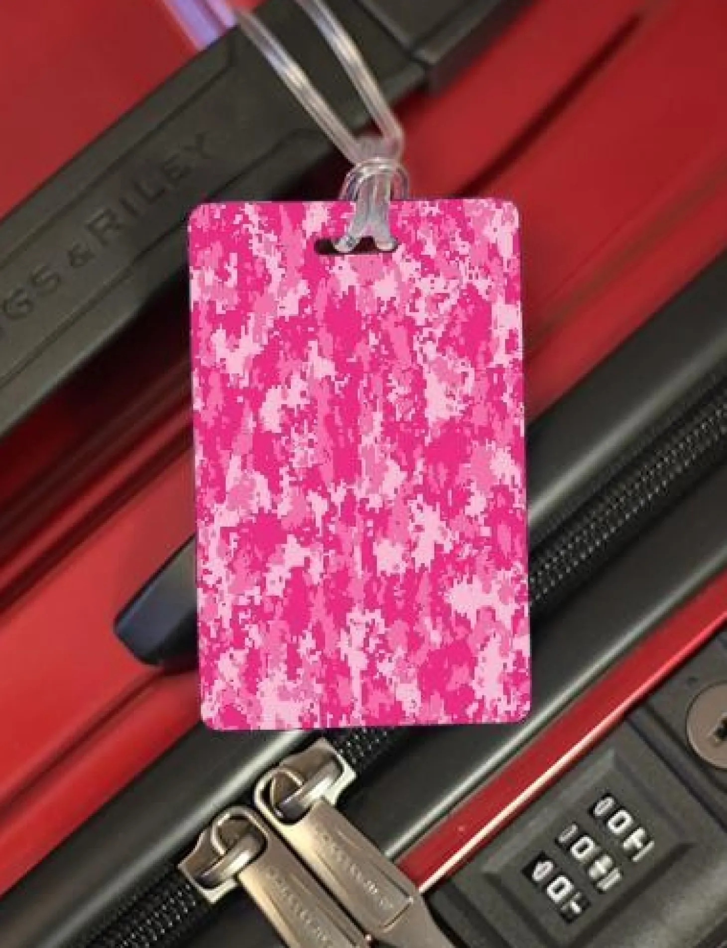 Luggage Pros Digital Camo Pink Luggage Tag