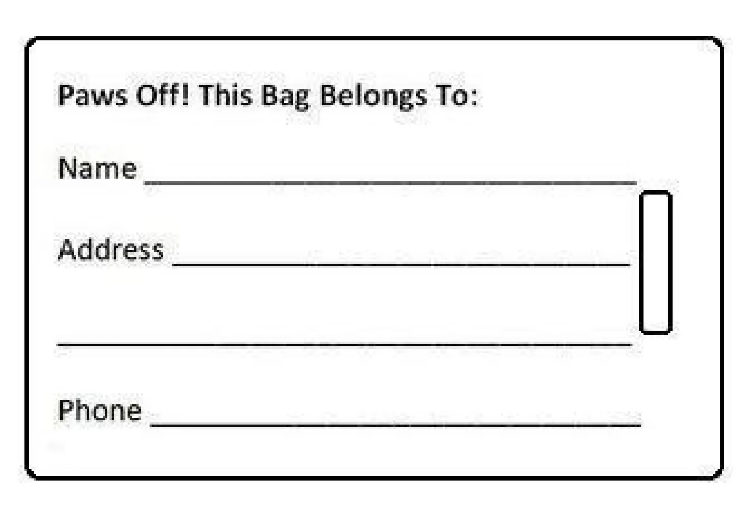 Luggage Pros "GRRR!" Luggage Tag