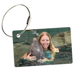 MyFly Personalized Luggage Tag - Horizontal with Metal Loop Upgrade