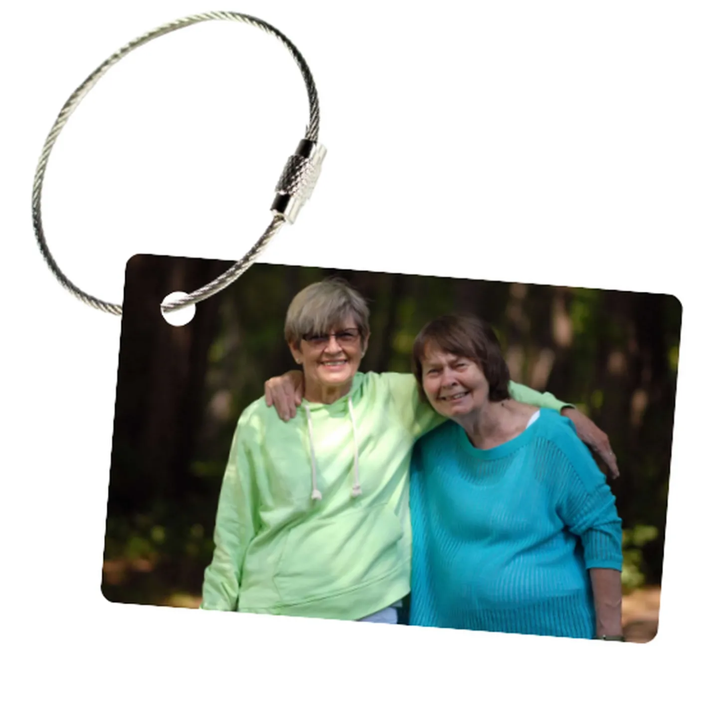 MyFly Personalized Luggage Tag - Horizontal with Metal Loop Upgrade