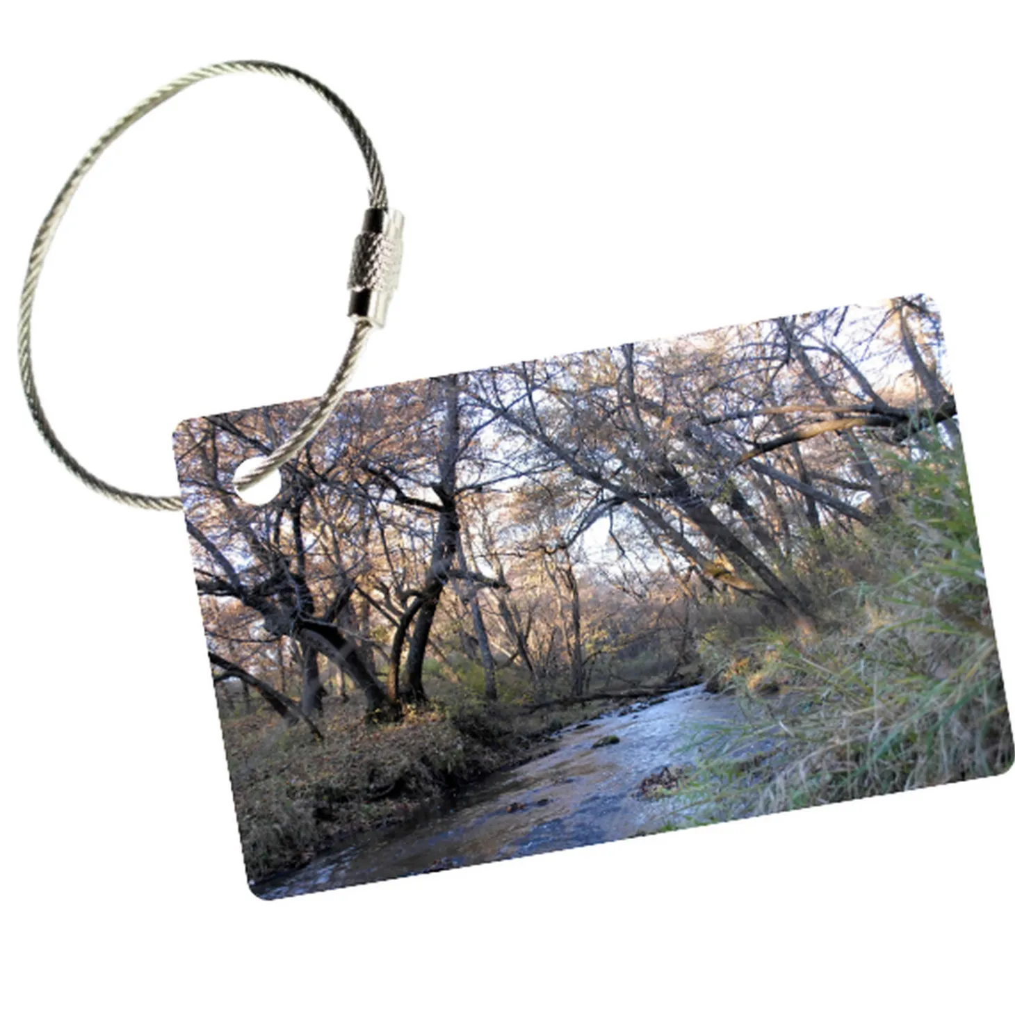 MyFly Personalized Luggage Tag - Horizontal with Metal Loop Upgrade