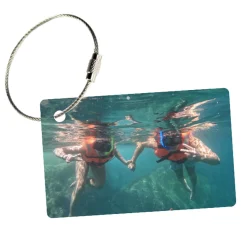 MyFly Personalized Luggage Tag - Horizontal with Metal Loop Upgrade