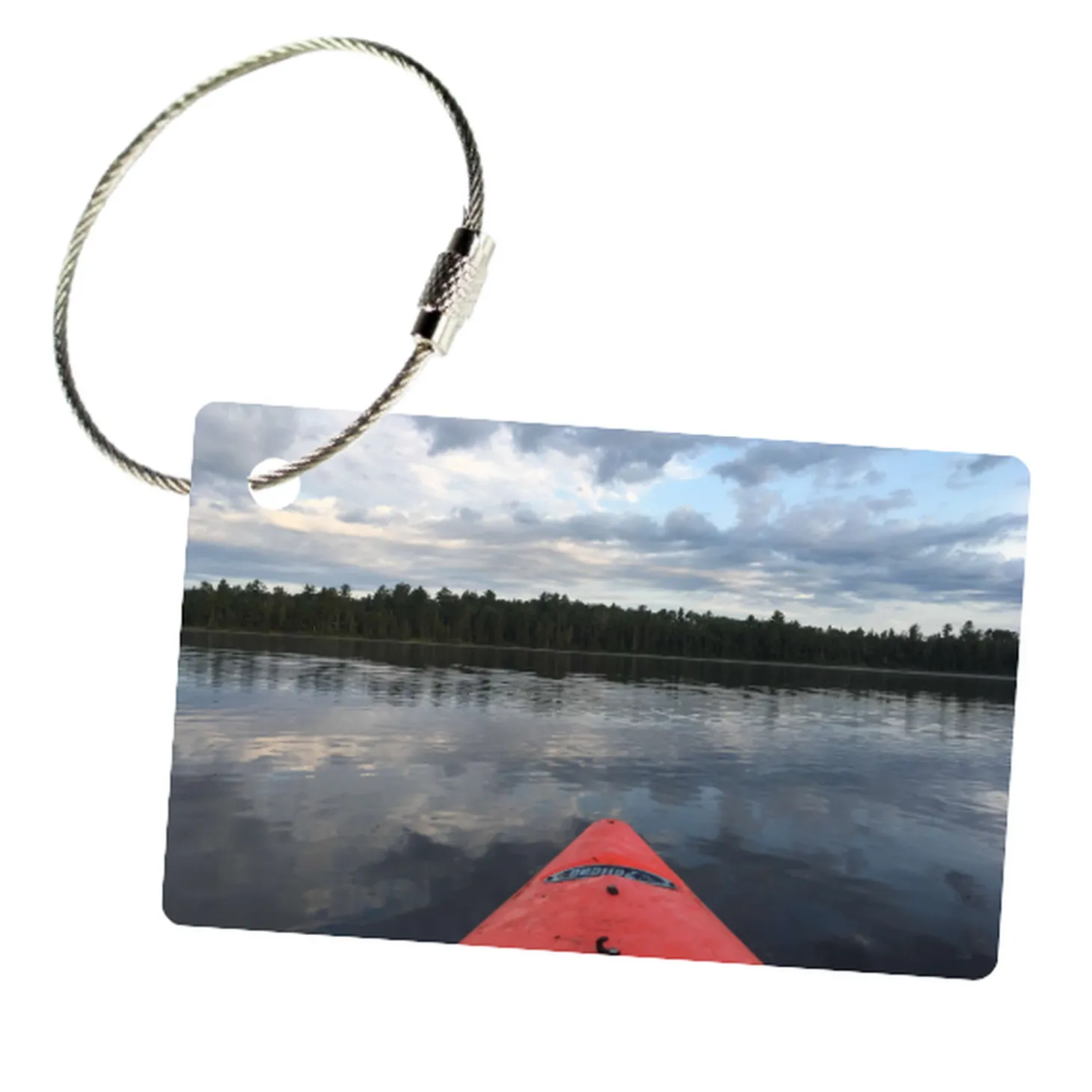 MyFly Personalized Luggage Tag - Horizontal with Metal Loop Upgrade