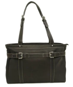 Piel Leather Belted Computer Tote