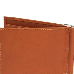 Piel Leather Bi-Fold Money Clip Wallet