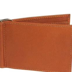 Piel Leather Bi-Fold Money Clip Wallet