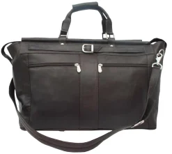 Piel Leather Carpet Bag with Pockets