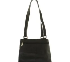 Piel Leather Double Compartment Shoulder Bag