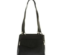 Piel Leather Double Compartment Shoulder Bag