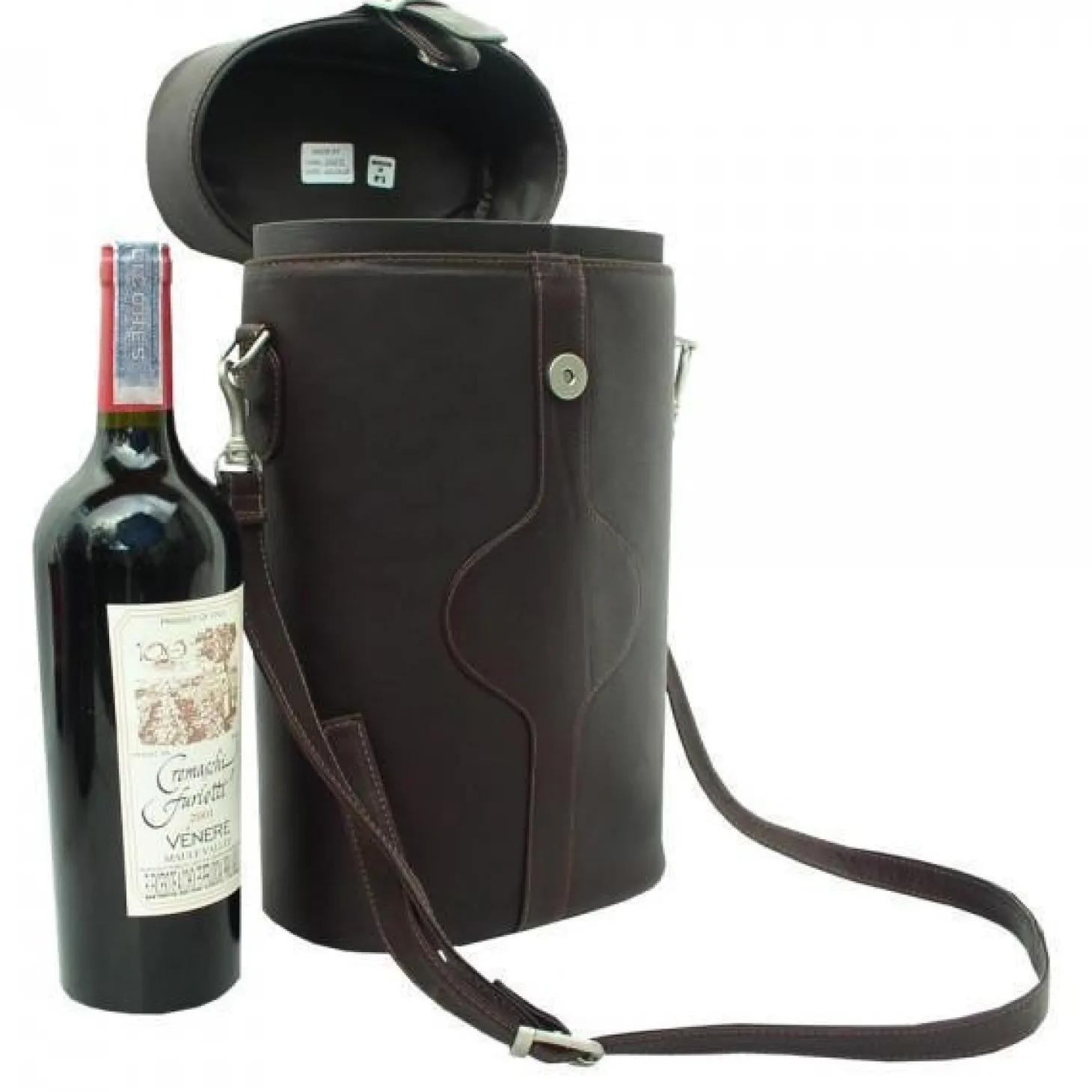 Piel Leather Double Deluxe Wine Carrier