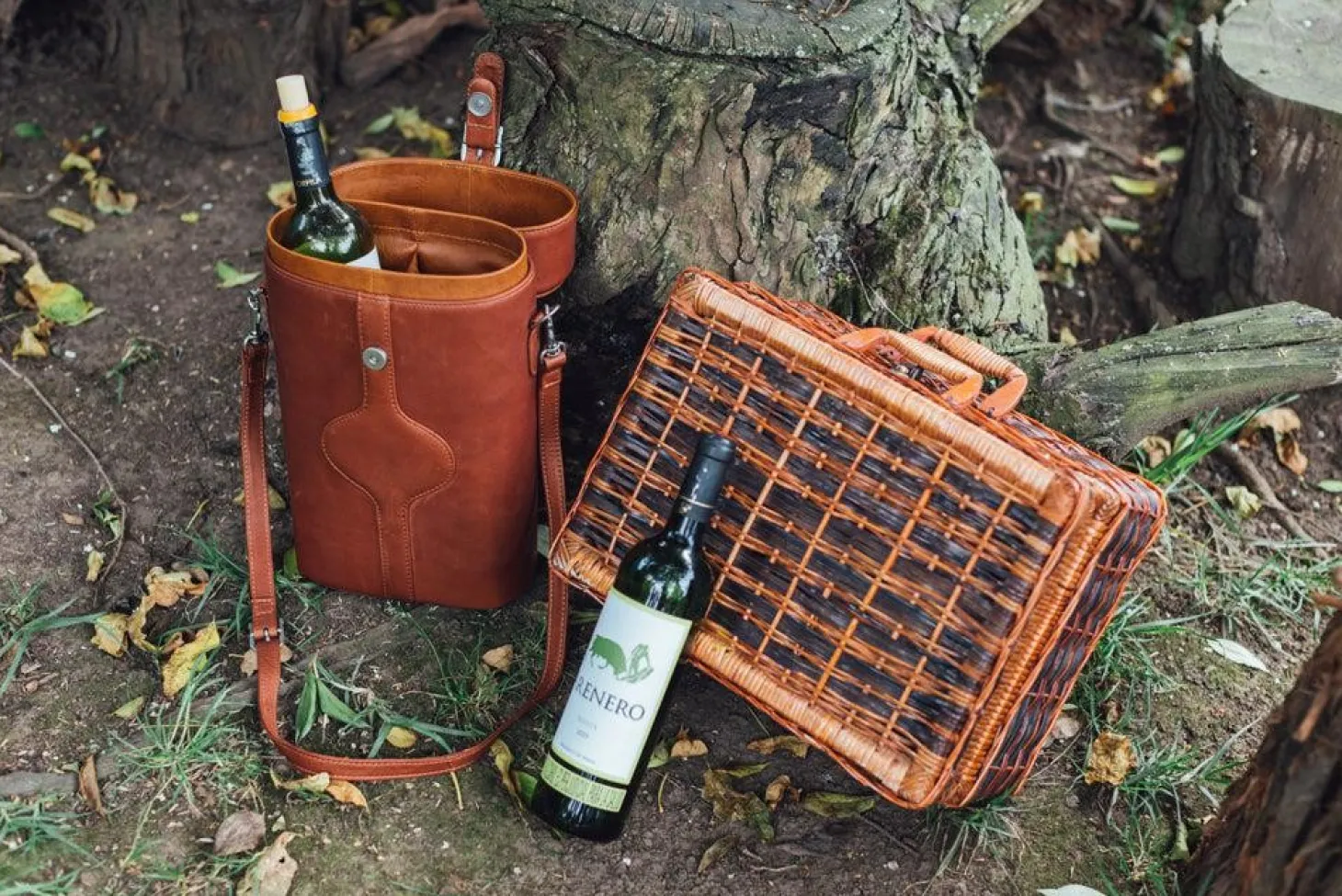 Piel Leather Double Deluxe Wine Carrier
