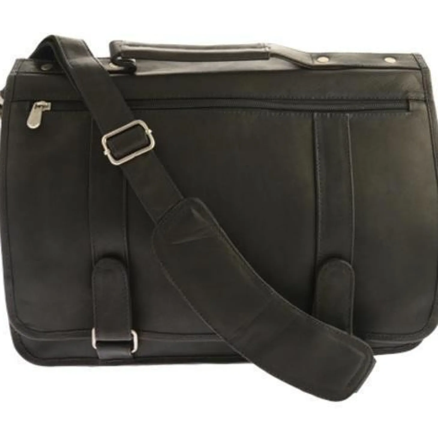 Piel Leather Double Loop Expandable Laptop Briefcase