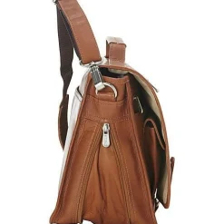 Piel Leather Double Loop Expandable Laptop Briefcase