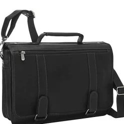 Piel Leather Double Loop Expandable Laptop Briefcase