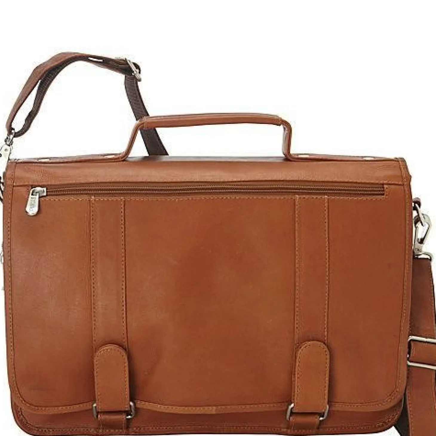 Piel Leather Double Loop Expandable Laptop Briefcase