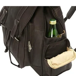Piel Leather Double Loop Flap-Over Laptop Backpack
