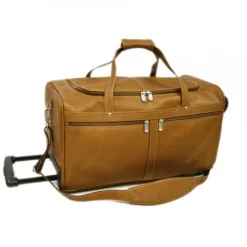 Piel Leather Duffel On Wheels