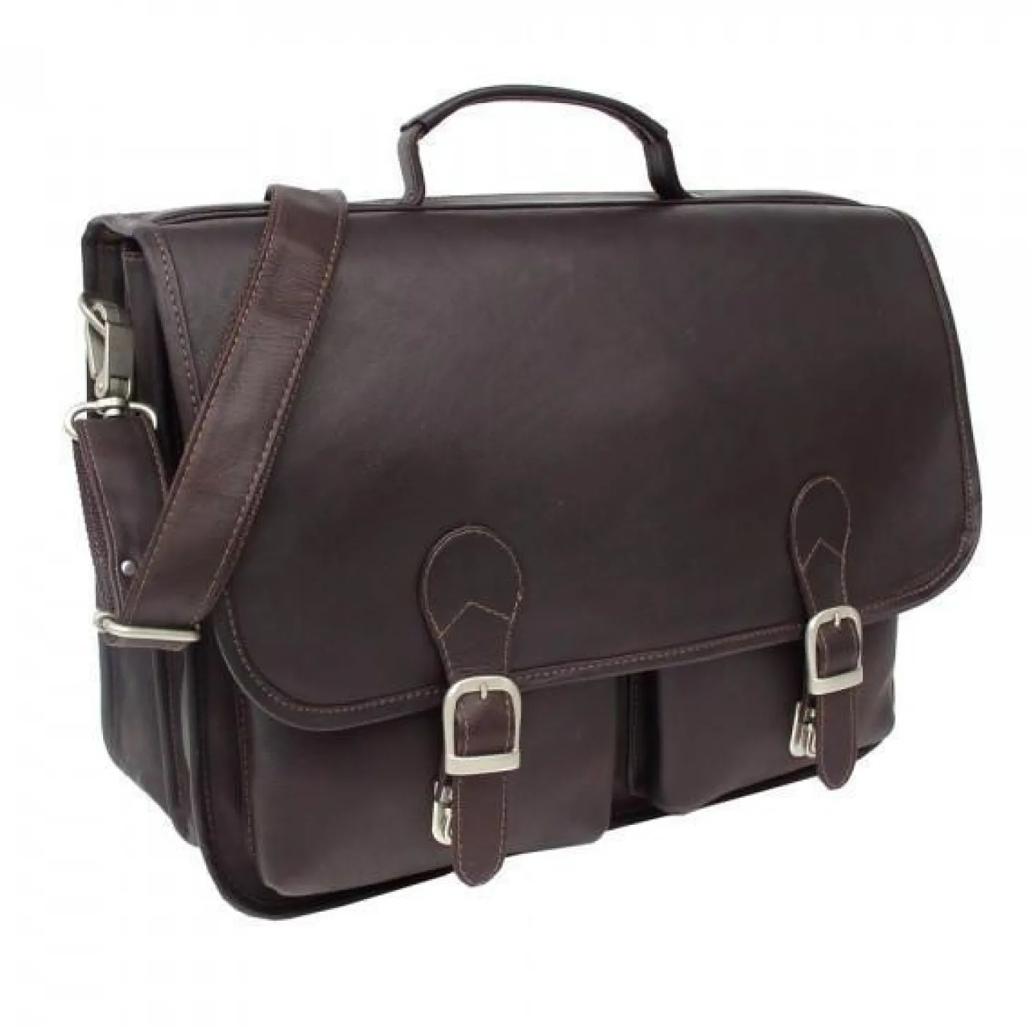 Piel Leather Executive Two Pocket Portfolio