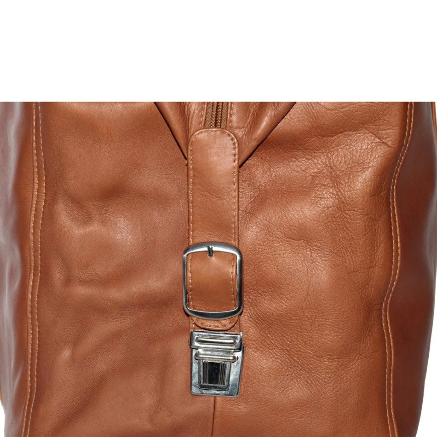 Piel Leather Extra Large Zip-Pocket Duffel