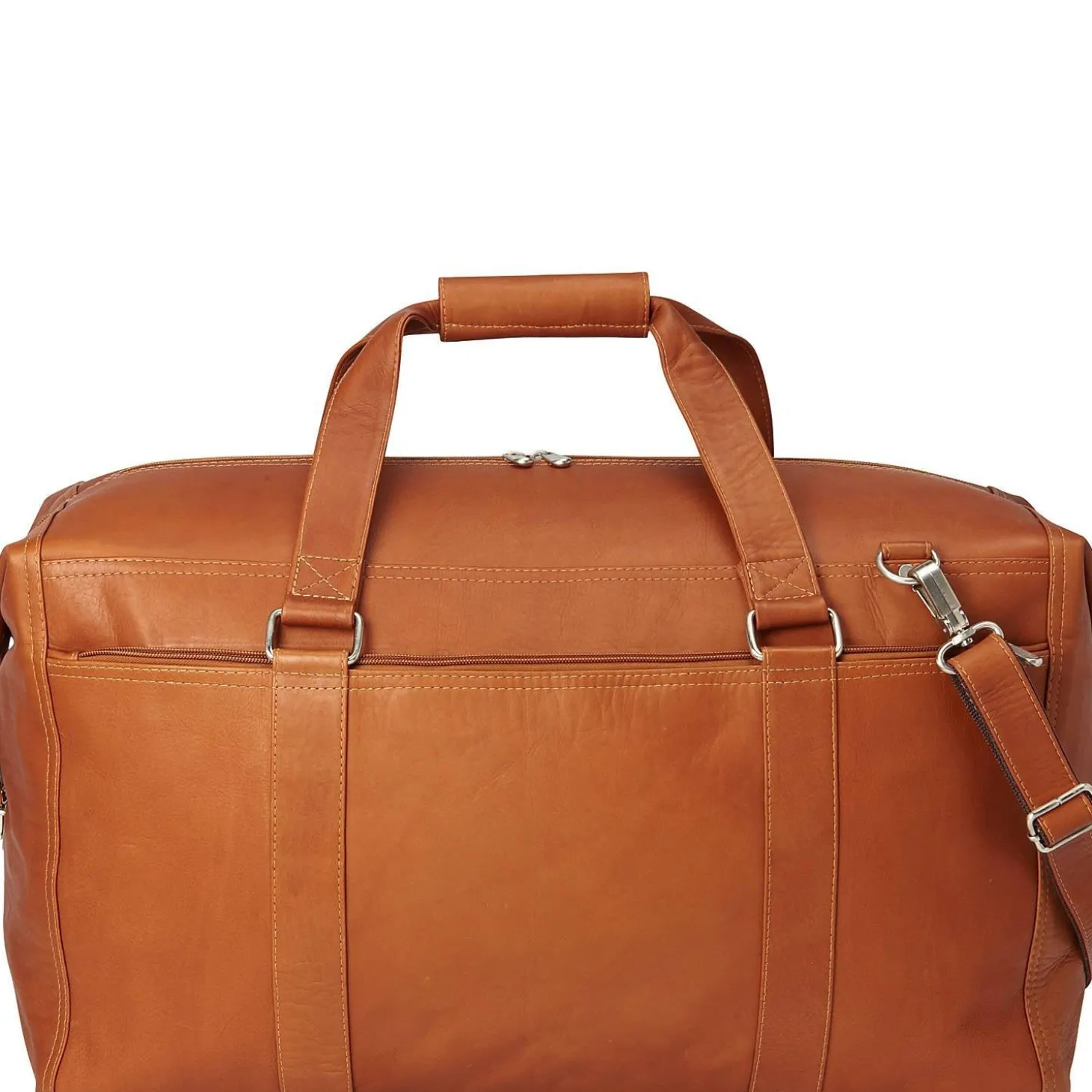 Piel Leather Extra Large Zip-Pocket Duffel