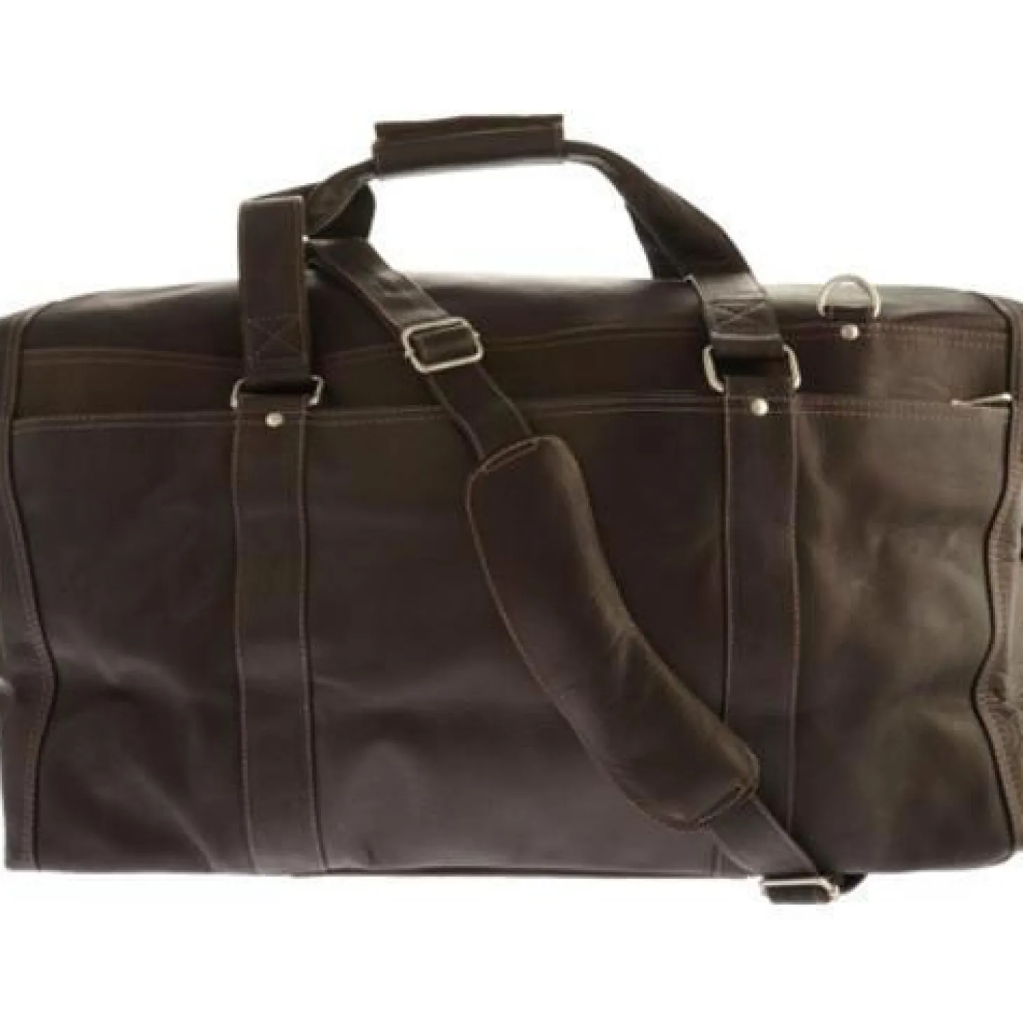 Piel Leather Extra Large Zip-Pocket Duffel